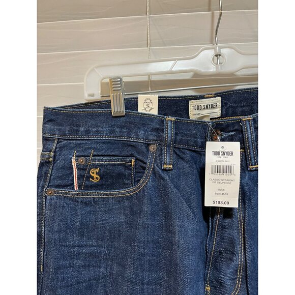 TODD SNYDER Classic Fit Selvedge Mens Jeans -‎ NWT Size 31x32 - Picture 4 of 6